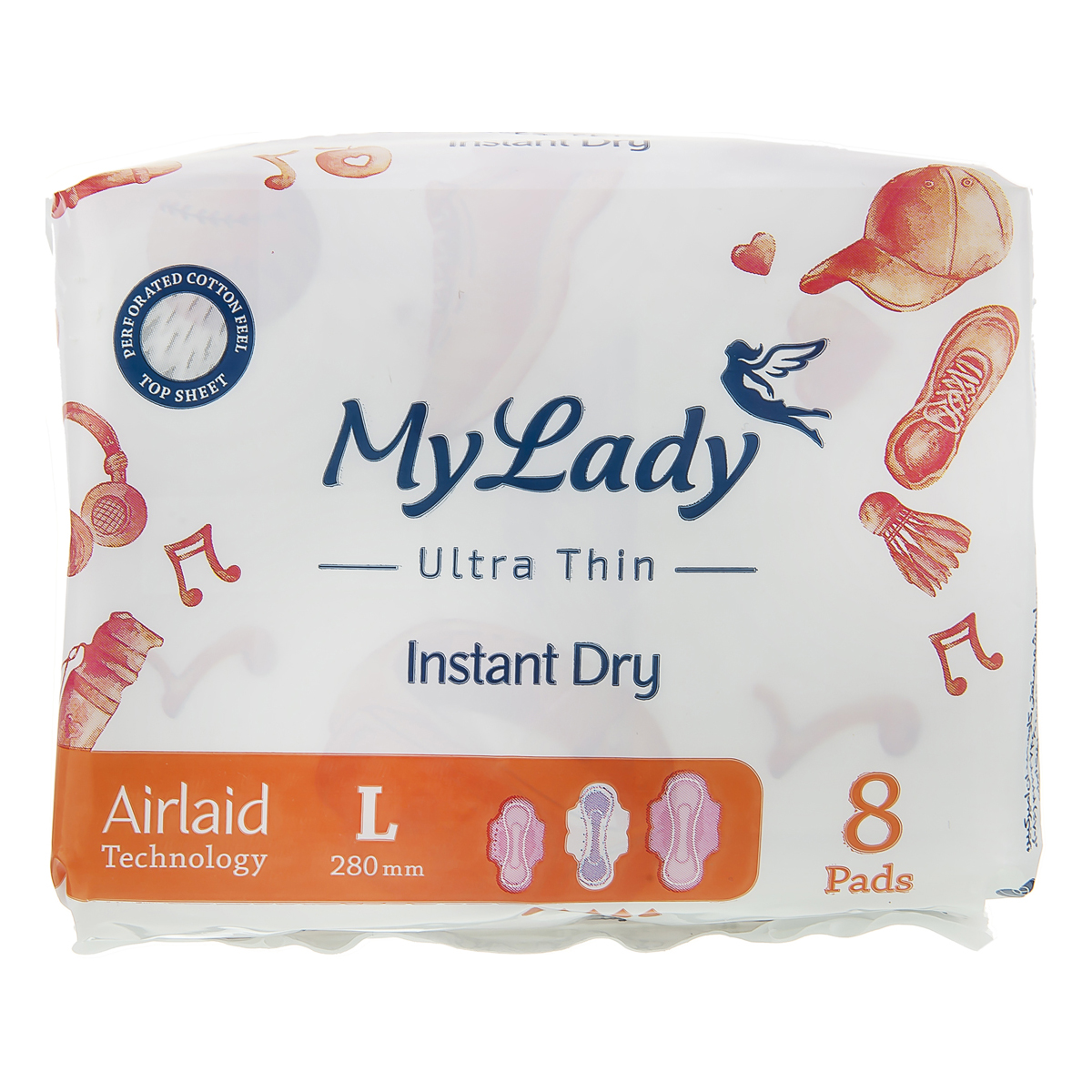 نوار بهداشتی مای لیدی اولترا مدل Instant Dry سایز بزرگ بسته 8 عددی